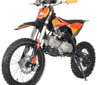 Free Shipping! X-PRO X19 125cc Dirt Bike with 4-Speed Semi-Automatic Transmission, Kick Start, Big 17"/14" Tires! Zongshen Brand Engine!