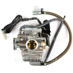 X-PRO®24mm Carburetor w/Electric Choke for 150cc Mopeds / Scooters, ATVs, Go Karts