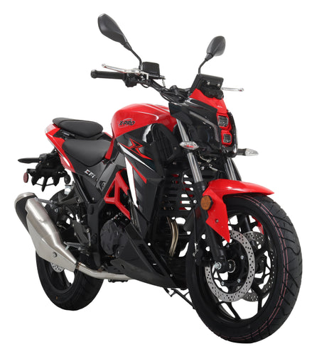 Free Shipping! X-PRO Python 250 Electronic Fuel Injection Street Motorcycle with 6-Speed Manual Transmission, Electric Start! 17in Wheels! Assembled In Crate!