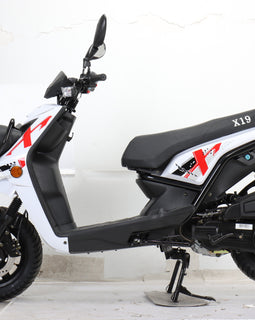 Free Shipping! X-PRO 150cc Moped Scooter with 12in Aluminum Wheels, Electric/Kick Start, Dual Headlights and Tail Lights!