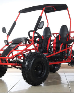 Free shipping! X-PRO Rover 125cc Go Kart with 3-Speed Semi-Automatic Transmission w/Reverse, LED Headlights, Big 19in/18in Wheels!