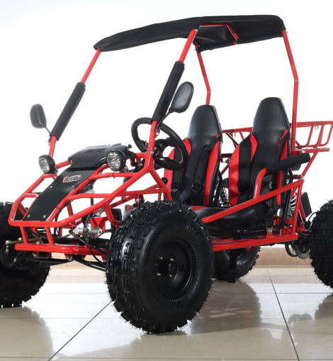 Free shipping! X-PRO Rover 125cc Go Kart with 3-Speed Semi-Automatic Transmission w/Reverse, LED Headlights, Big 19in/18in Wheels!