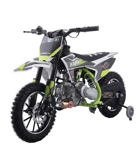X-PRO Hawk 60 Dirt Bike with CVT Transmission, Electric start, Disc Brake! 10in Wheels! With Free Training Wheels!