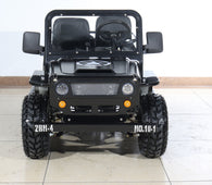 X-PRO Ranger 150 Jeep Go Kart with 3-Speed Semi-Automatic Transmission w/Reverse, LED Headlights, With Windshield and Spare Tire, Big 18in Aluminium Rim Wheels!
