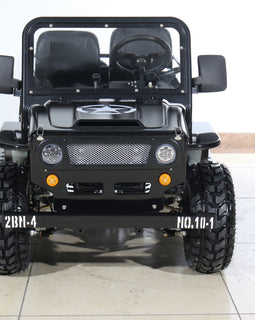 X-PRO Ranger 150 Jeep Go Kart with 3-Speed Semi-Automatic Transmission w/Reverse, LED Headlights, With Windshield and Spare Tire, Big 18in Aluminium Rim Wheels!