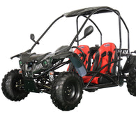 X-PRO Talon 125cc Go Kart with 3-Speed Semi-Automatic Transmission w/Reverse, LED Headlights, Big 18" Wheels! Hardtop Roof!