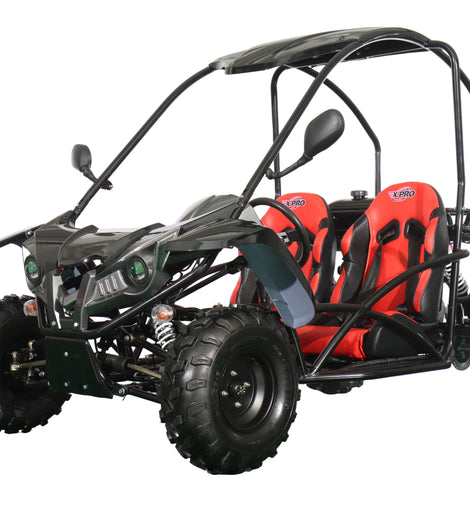 X-PRO Talon 125cc Go Kart with 3-Speed Semi-Automatic Transmission w/Reverse, LED Headlights, Big 18