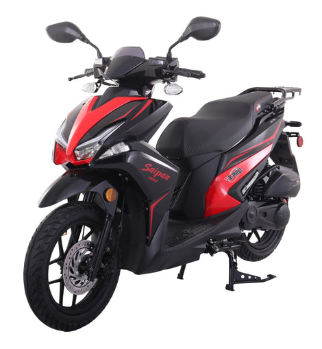 Free Shipping! X-PRO Saipan 200 EFI Electronic Fuel Injection Moped Scooter with 14in Wheels! LED Lights!