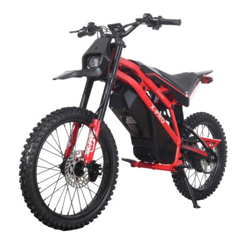Free Shipping! X-PRO 4000W 60V 27AH Teens Adults Electric Dirt Bike with Front LED Light! 19in/17in Wheels!