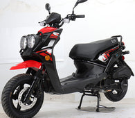Free Shipping! X-PRO 150cc Moped Scooter with 12" Aluminum Wheels, Electric/Kick Start, Dual Headlights and Tail Lights!