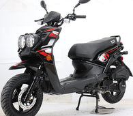 Free Shipping! X-PRO 150cc Moped Scooter with 12" Aluminum Wheels, Electric/Kick Start, Dual Headlights and Tail Lights!