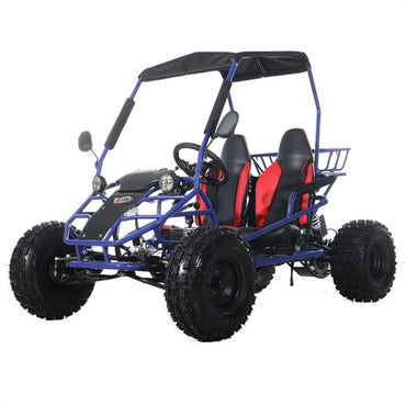 Free shipping! X-PRO Rover 125cc Go Kart with 3-Speed Semi-Automatic Transmission w/Reverse, LED Headlights, Big 19"/18" Wheels!