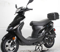 Free Shipping! X-PRO Maui 50cc Moped Scooter with 10" Aluminum Wheels, Rear Trunk, Electric/Kick Start! Large Headlight! Fully Assembled In Crate!