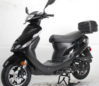 Free Shipping! X-PRO Maui 50cc Moped Scooter with 10" Aluminum Wheels, Rear Trunk, Electric/Kick Start! Large Headlight!