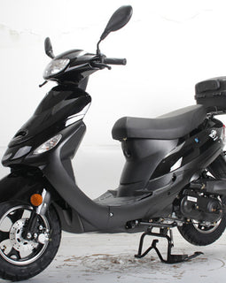 Free Shipping! X-PRO Maui 50cc Moped Scooter with 10" Aluminum Wheels, Rear Trunk, Electric/Kick Start! Large Headlight!