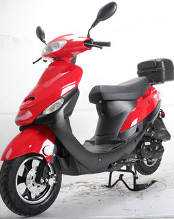 Free Shipping! X-PRO Maui 50cc Moped Scooter with 10" Aluminum Wheels, Rear Trunk, Electric/Kick Start! Large Headlight!