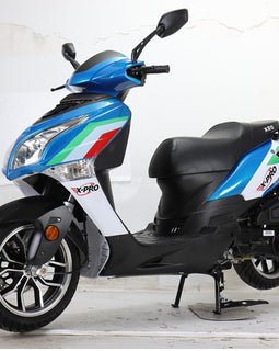 Free Shipping! X-PRO Fiji 150cc Moped Scooter with 13" Aluminum Wheels, Electric/Kick Start! Large Headlights!