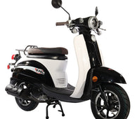 Free Shipping! X-PRO Milan 50 50cc Moped Scooter with 10" Wheels, Electric/Kick Start, Large Headlight! Assembled In Crate!